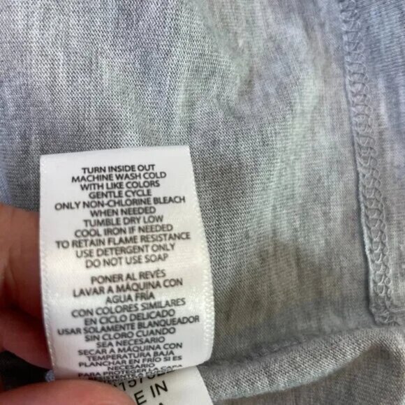 Eddie Bauer Boy's Size M Long Sleeve Tee Graphic Gray Blue Crew Neck - Picture 6 of 6